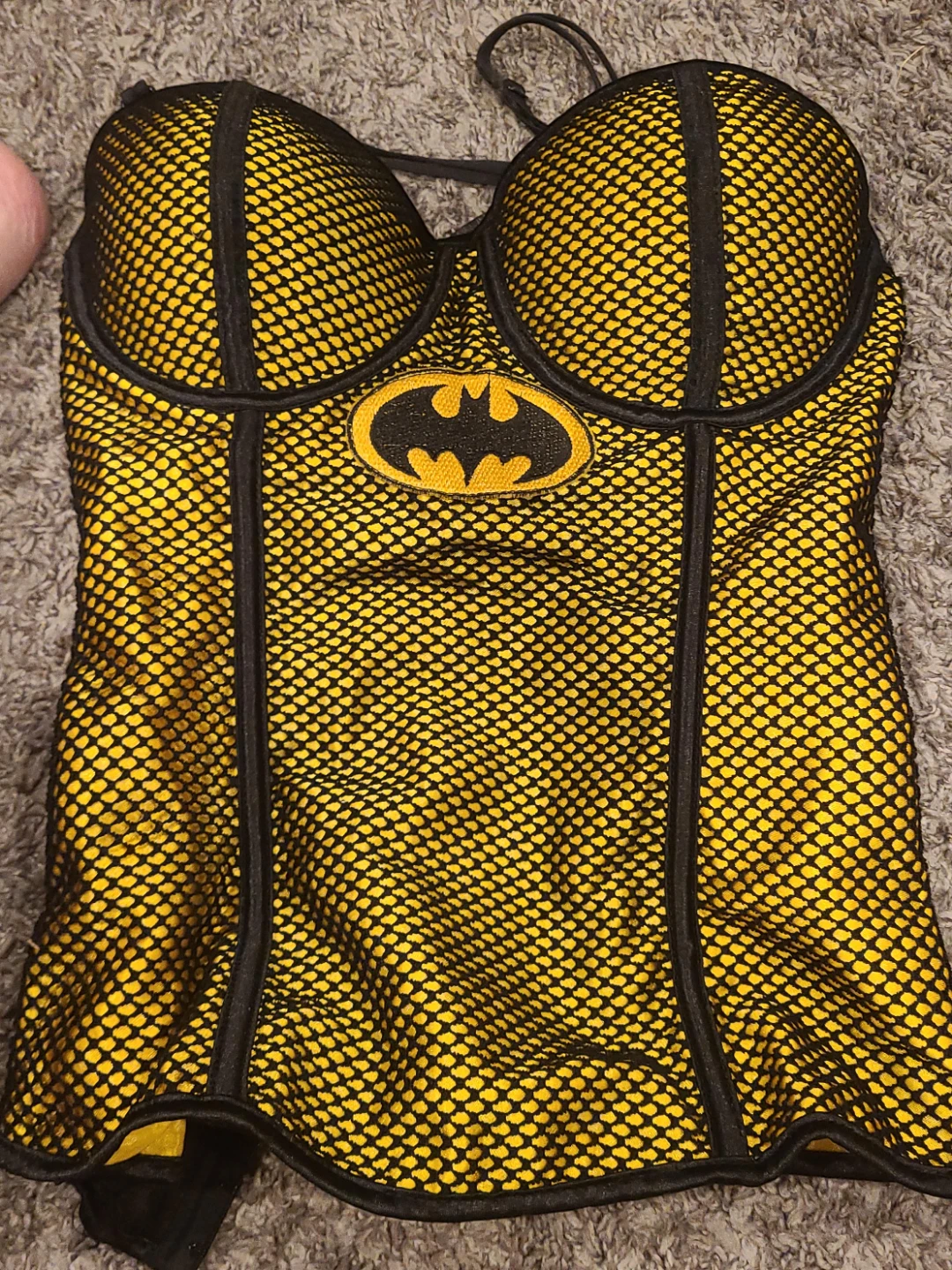 Batgirl Fishnet Corset Top