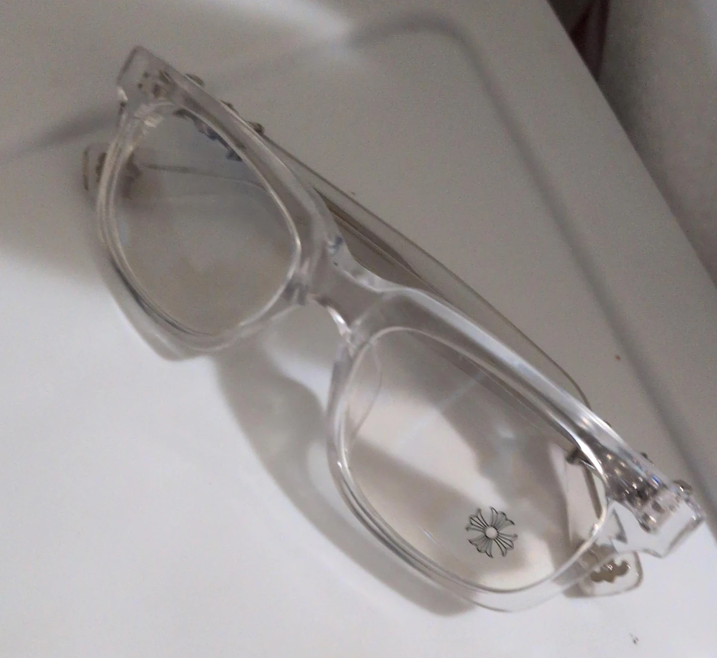 Chrome Hearts clear frame glasses