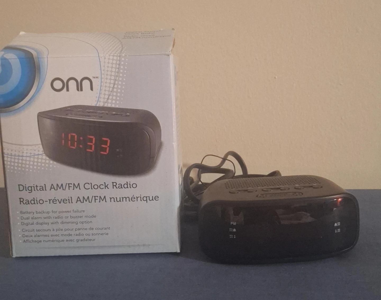 Onn Digital AM/FM Clock Radio