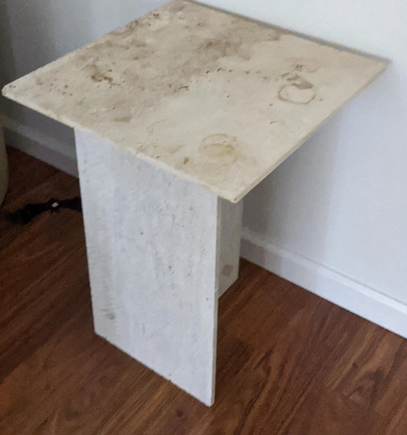 Travertine Side Table