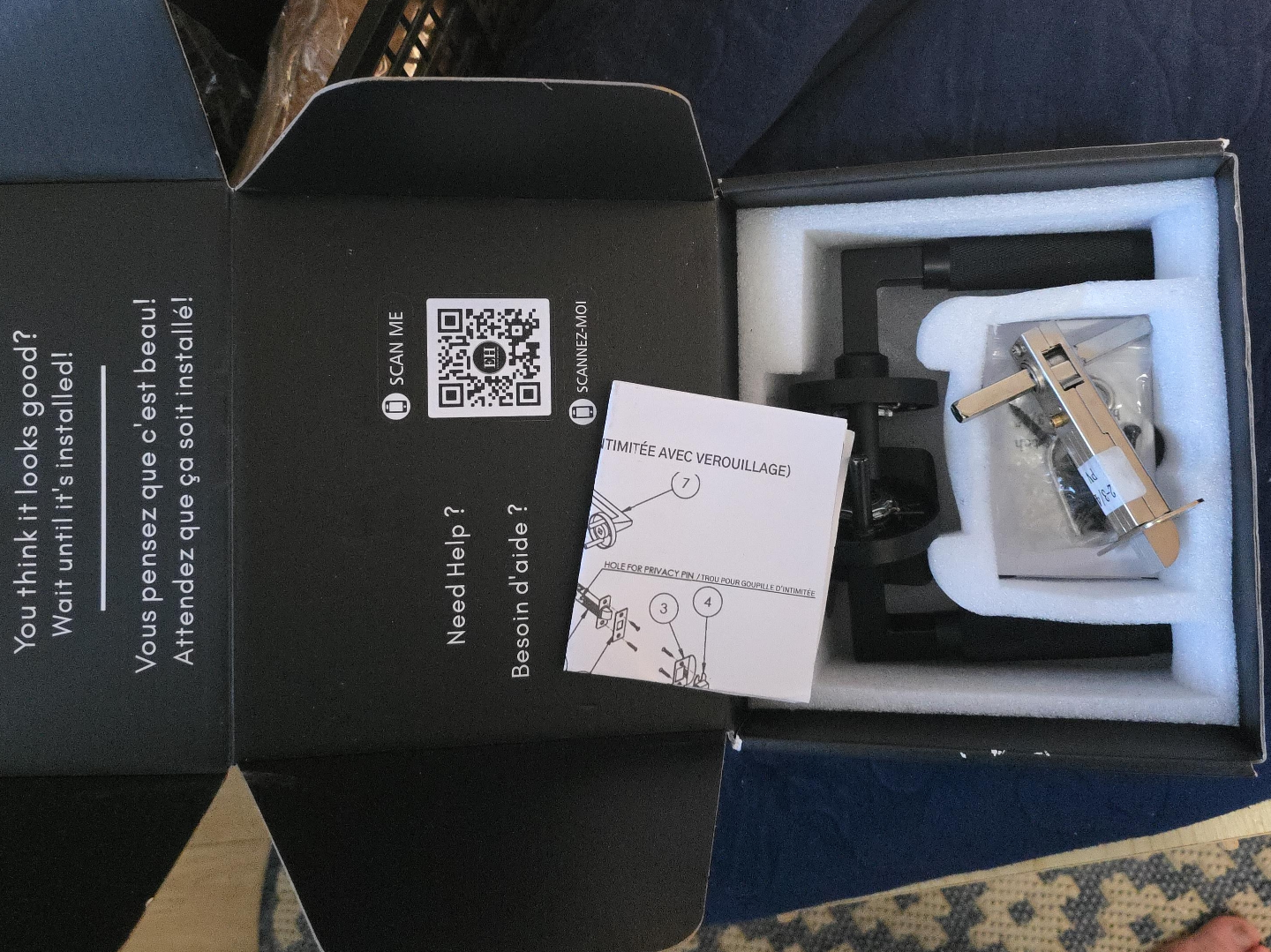 New Matte Black Door Handle Set