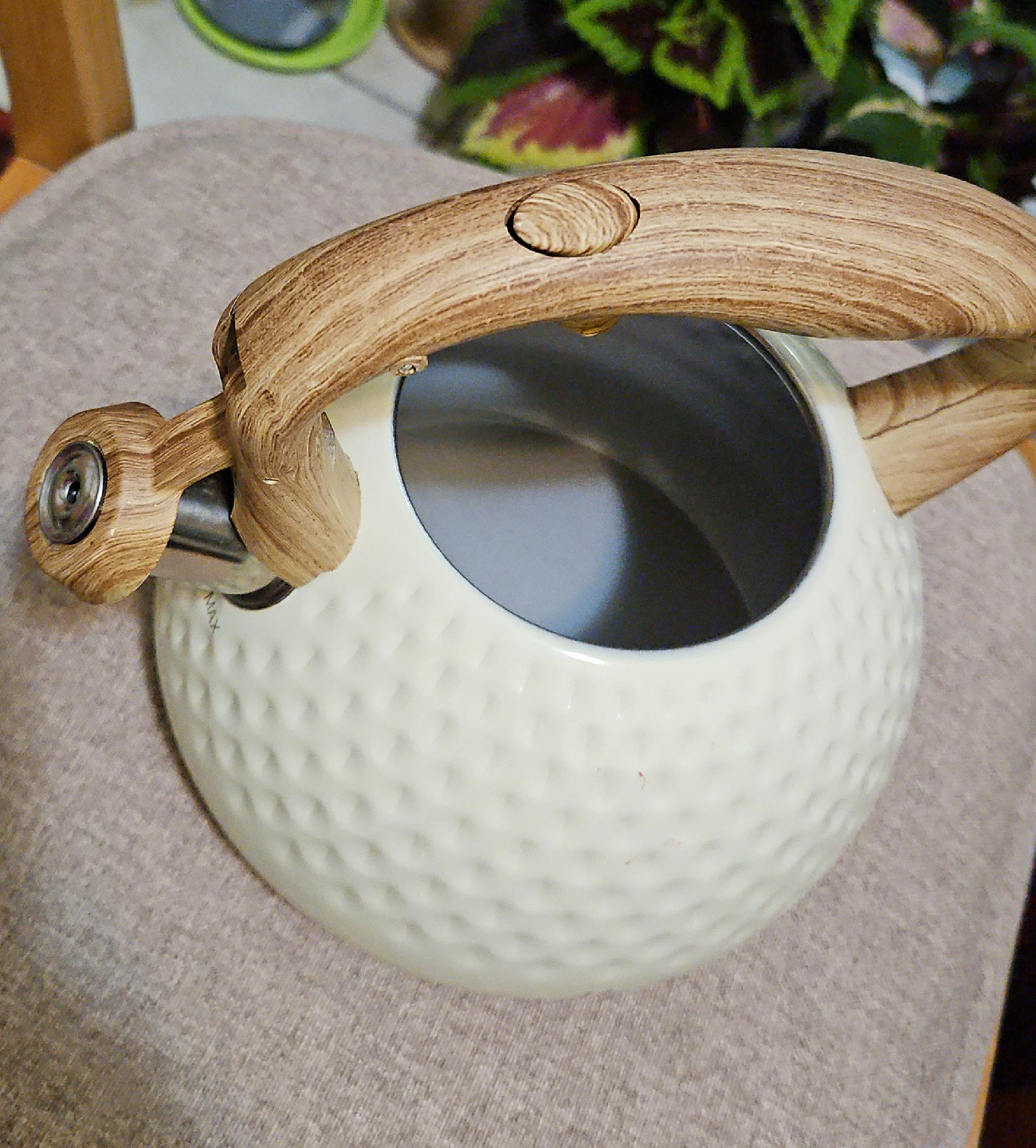 Hanover Kettle - White with Wood Handle thumbnail
