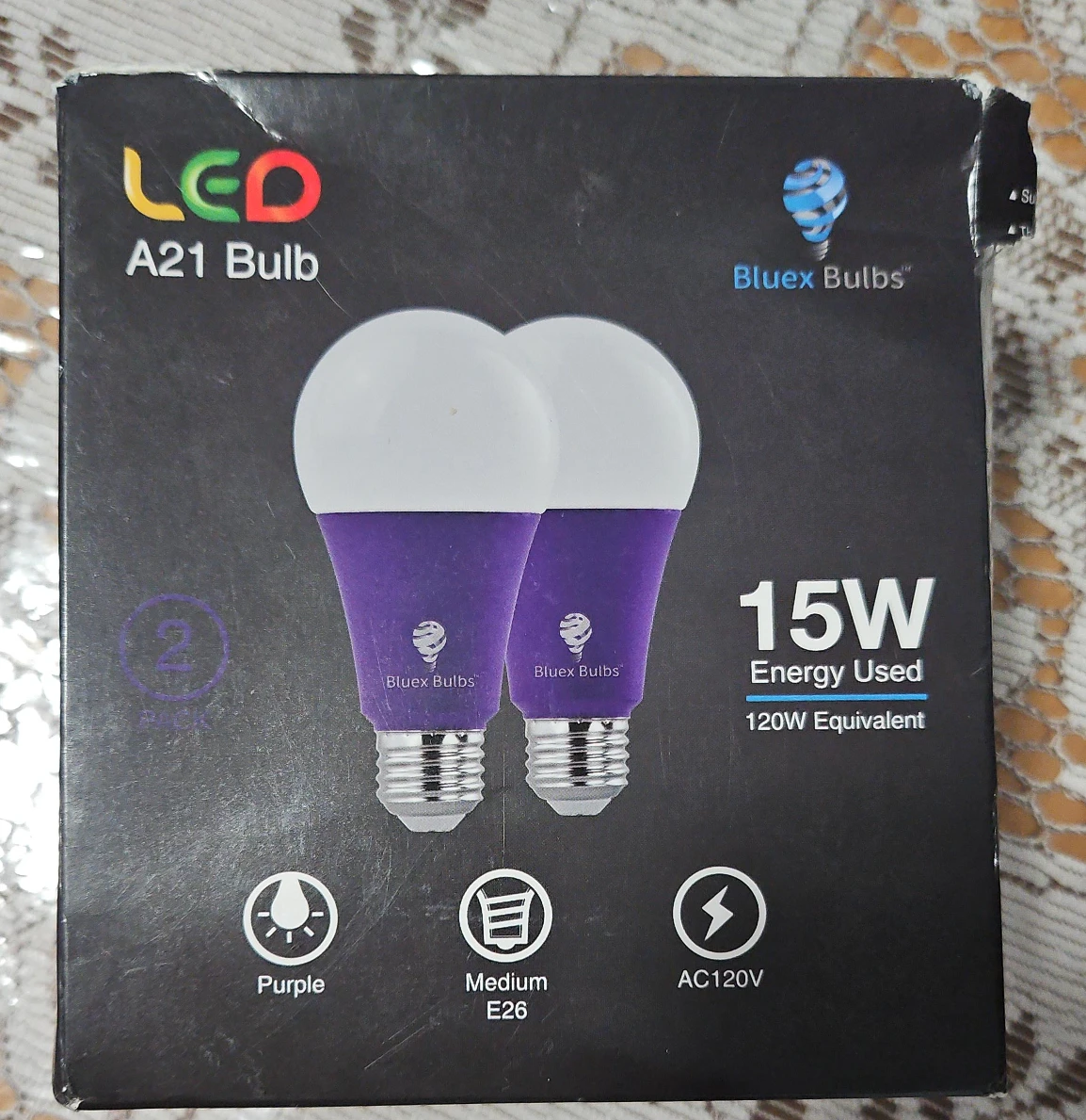 Bluex Bulbs LED A21 Bulb - Purple