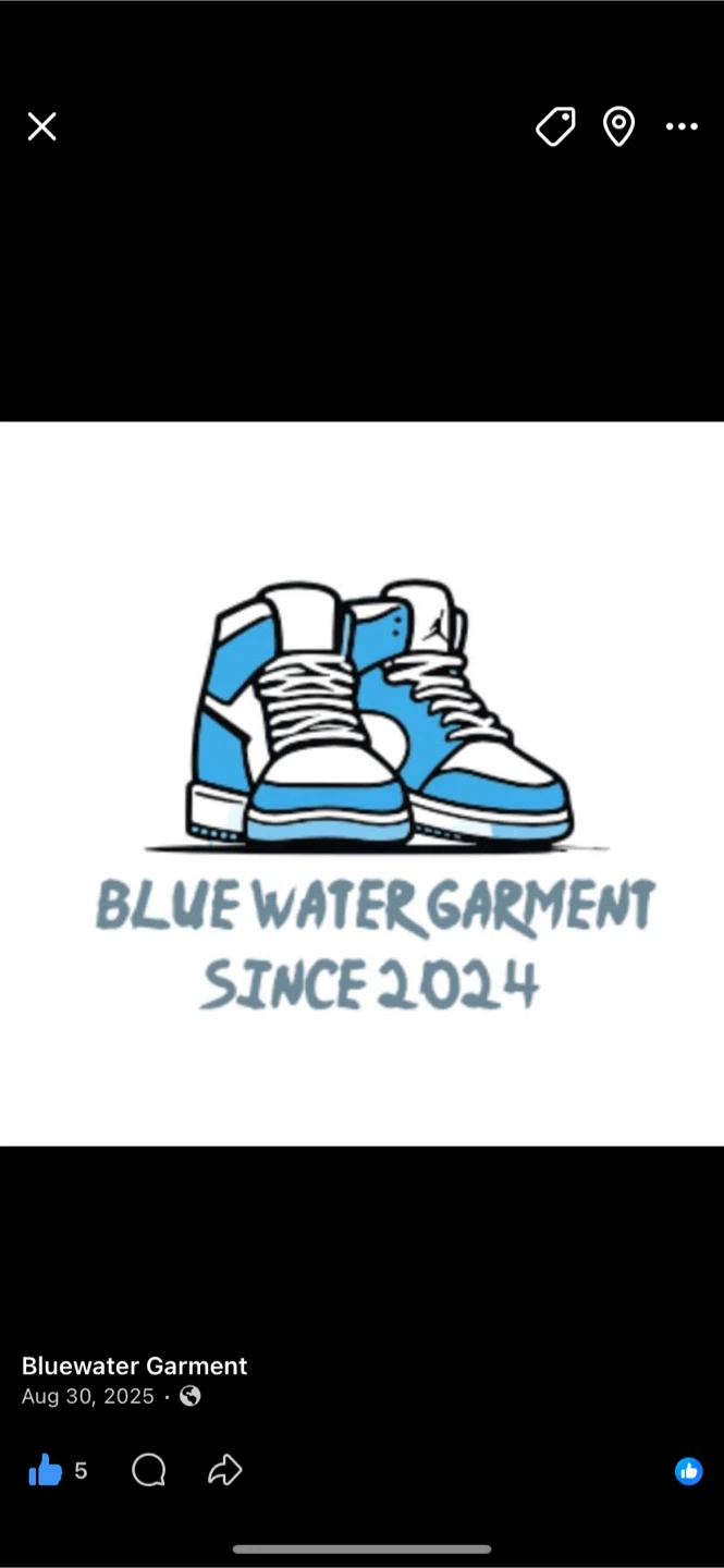 Blue water garment profile