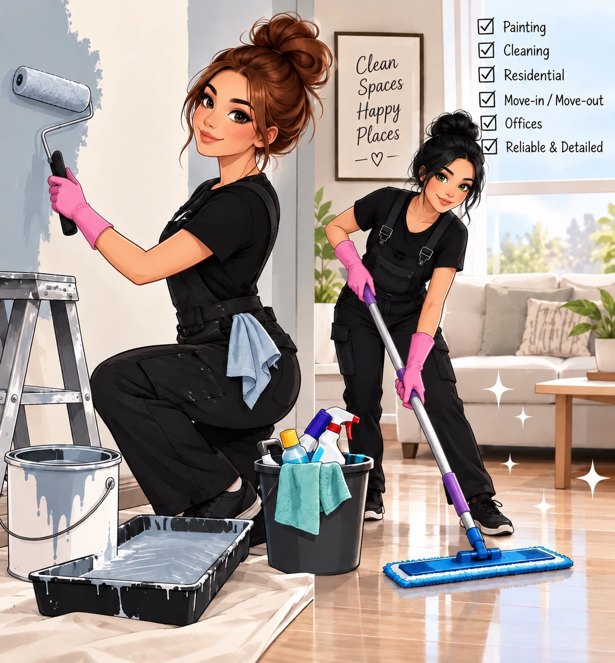 Cleaning andpainting profile