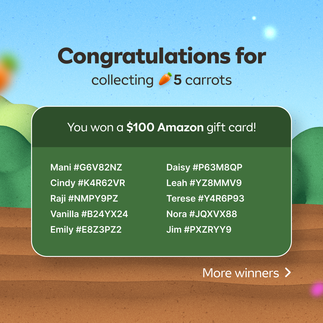 Collect The Carrots - Winner Announcement 😎 - photo 2
