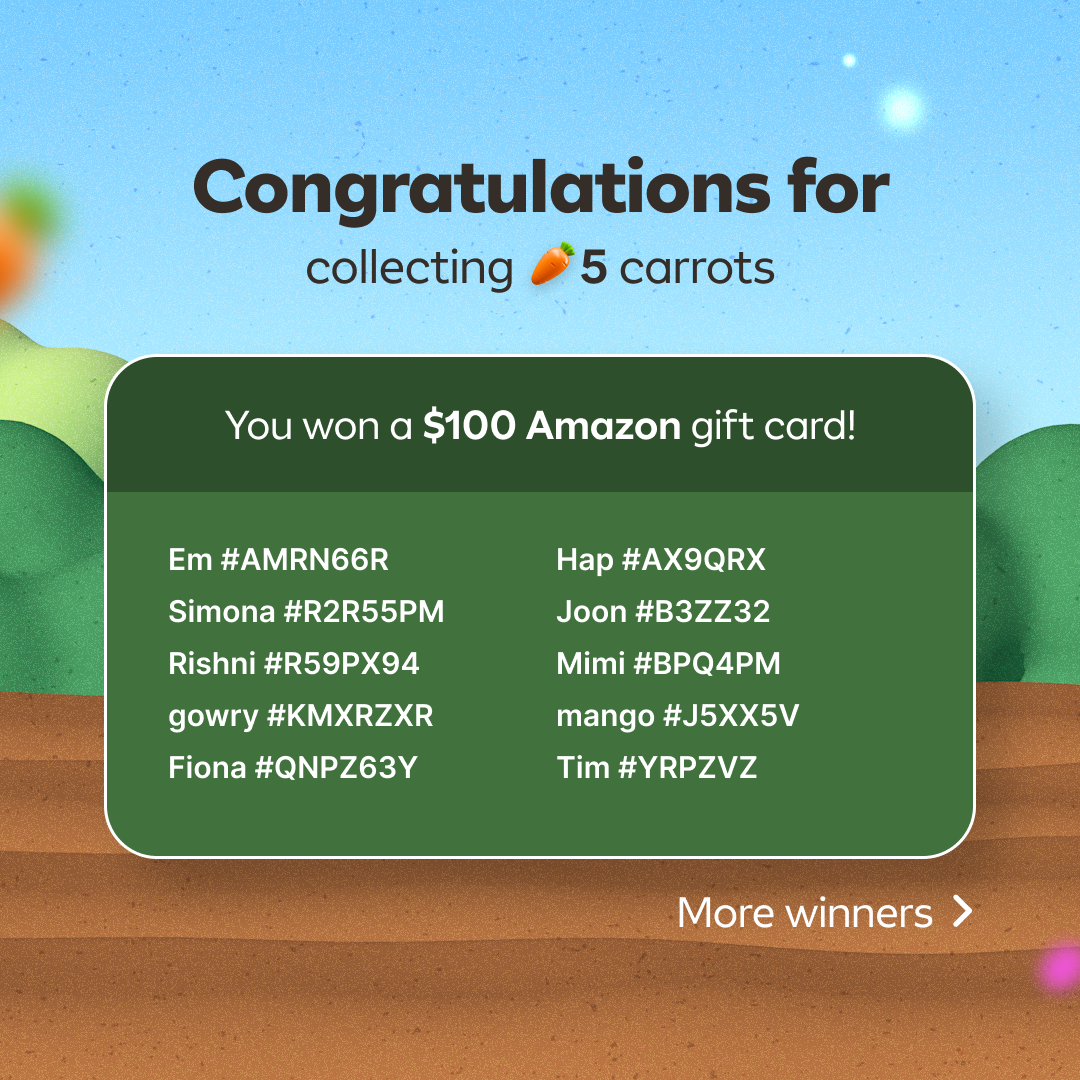 Collect The Carrots - Winner Announcement 😎 - photo 2