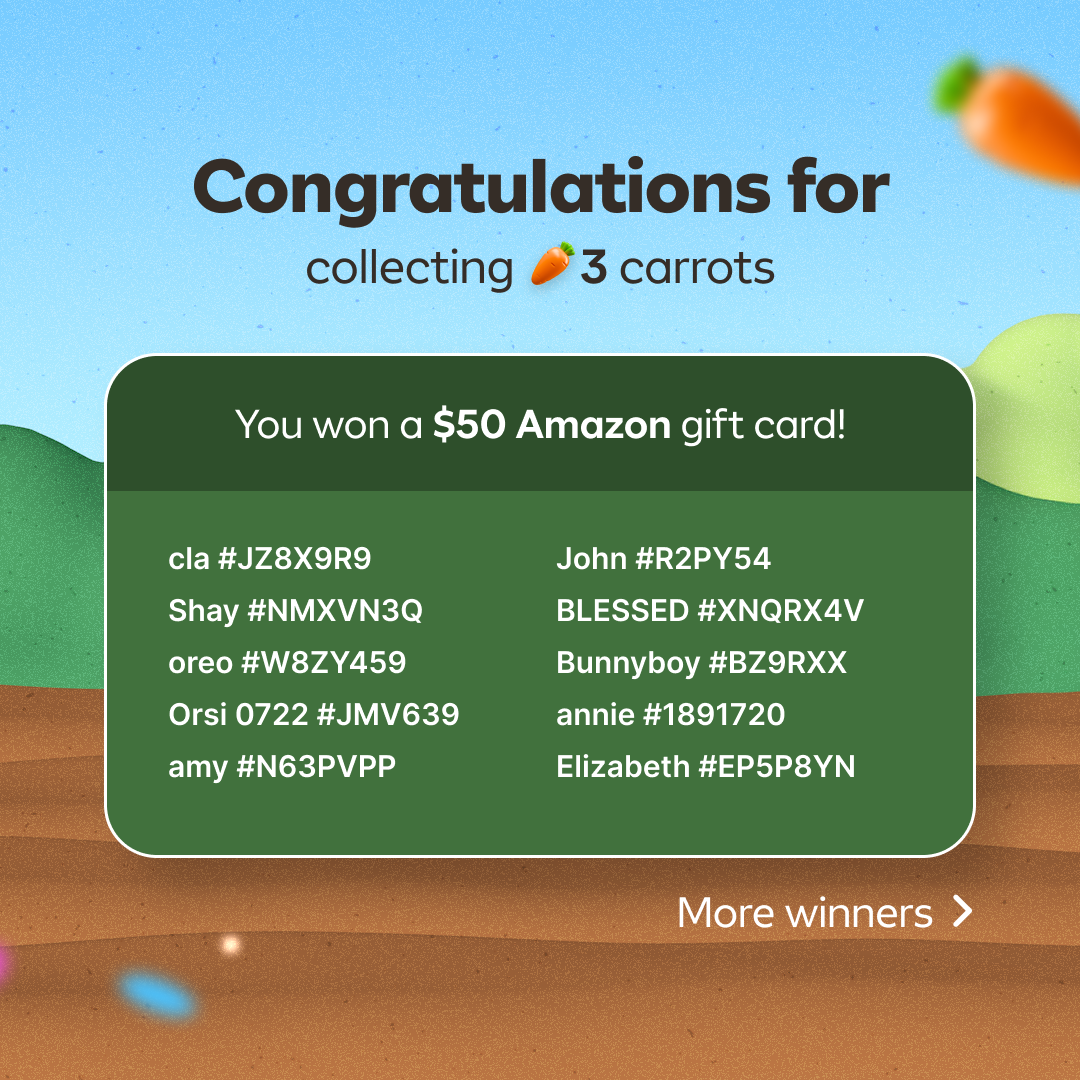 Collect The Carrots - Winner Announcement 😎 - photo 3