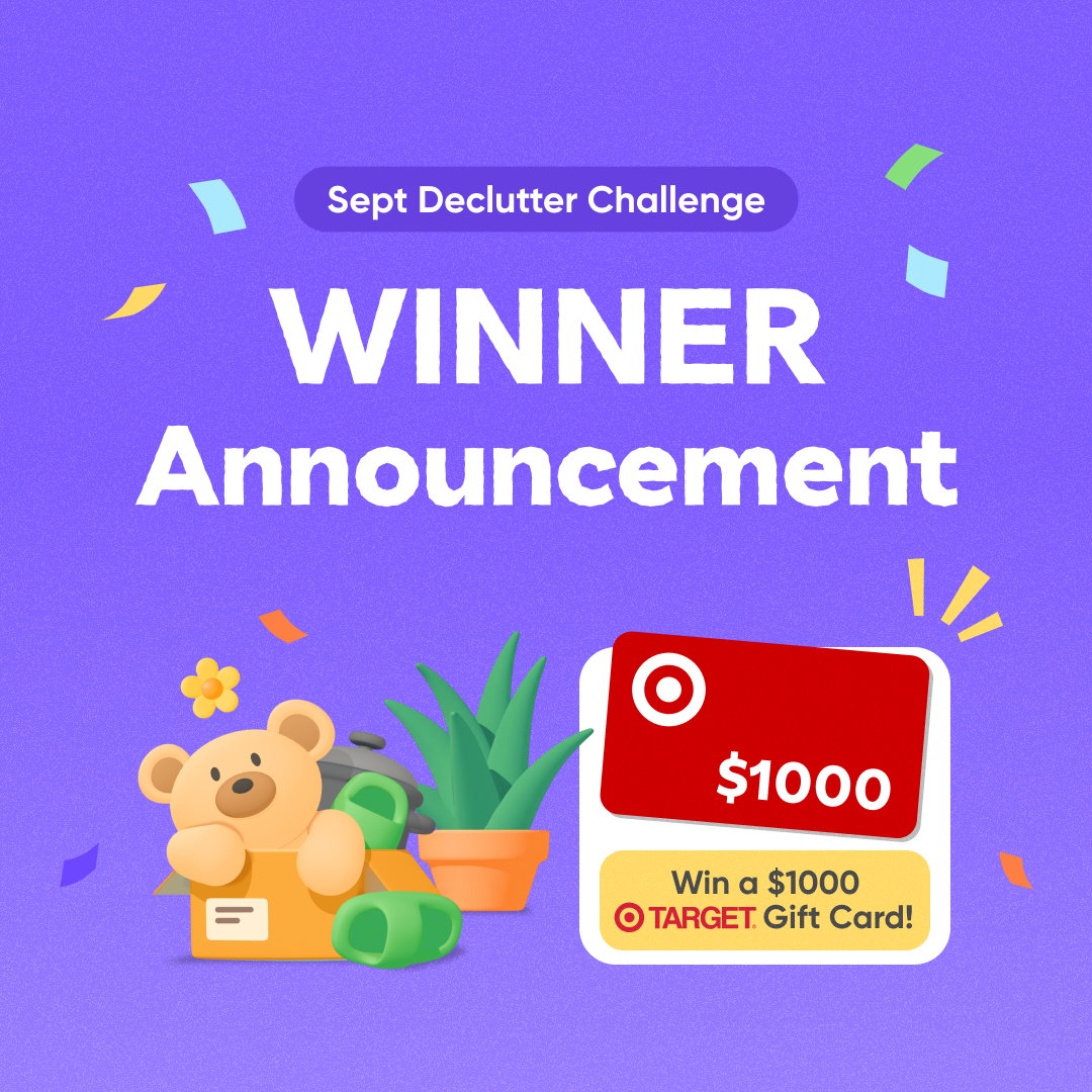 September Declutter Winner Announcement 🥇