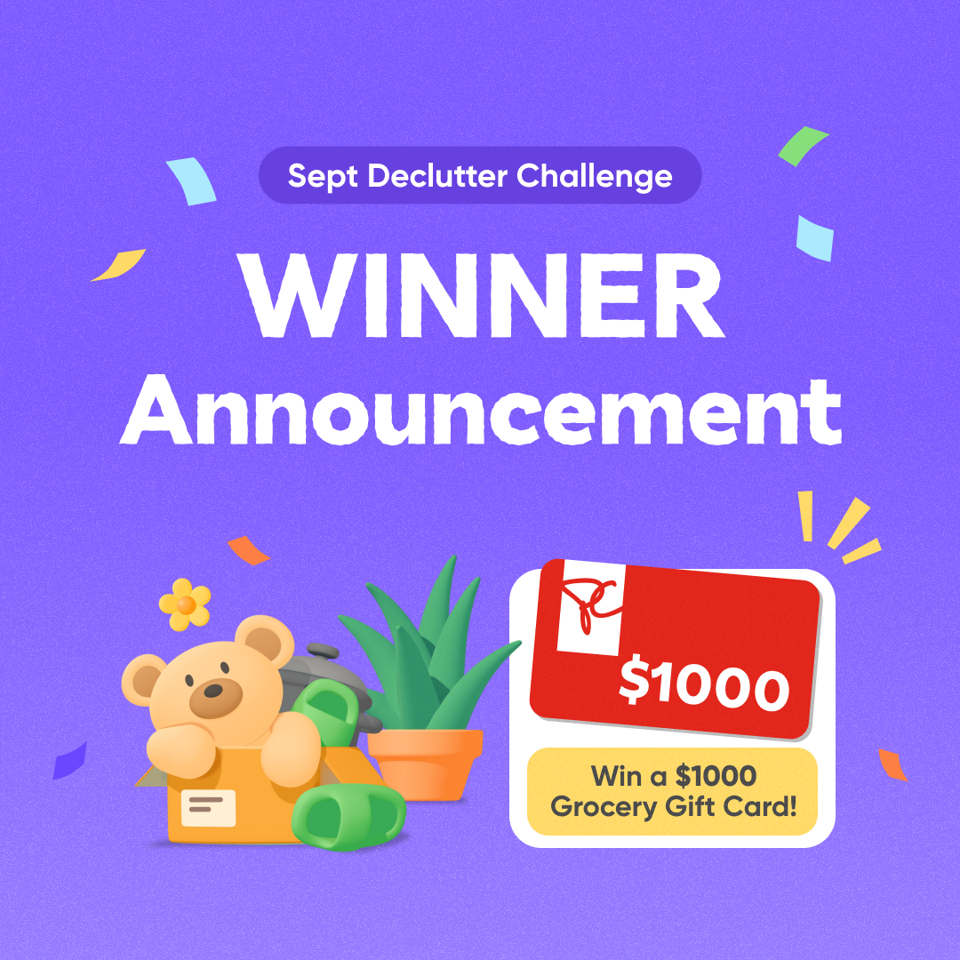 September Declutter Winner Announcement 🥇