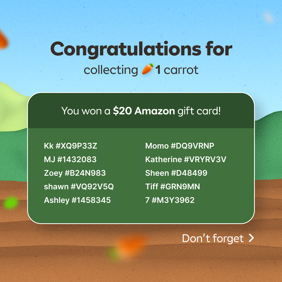Collect The Carrots - Winner Announcement 😎 - photo 4