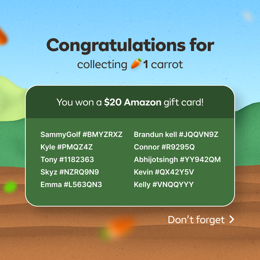Collect The Carrots - Winner Announcement 😎 - photo 4