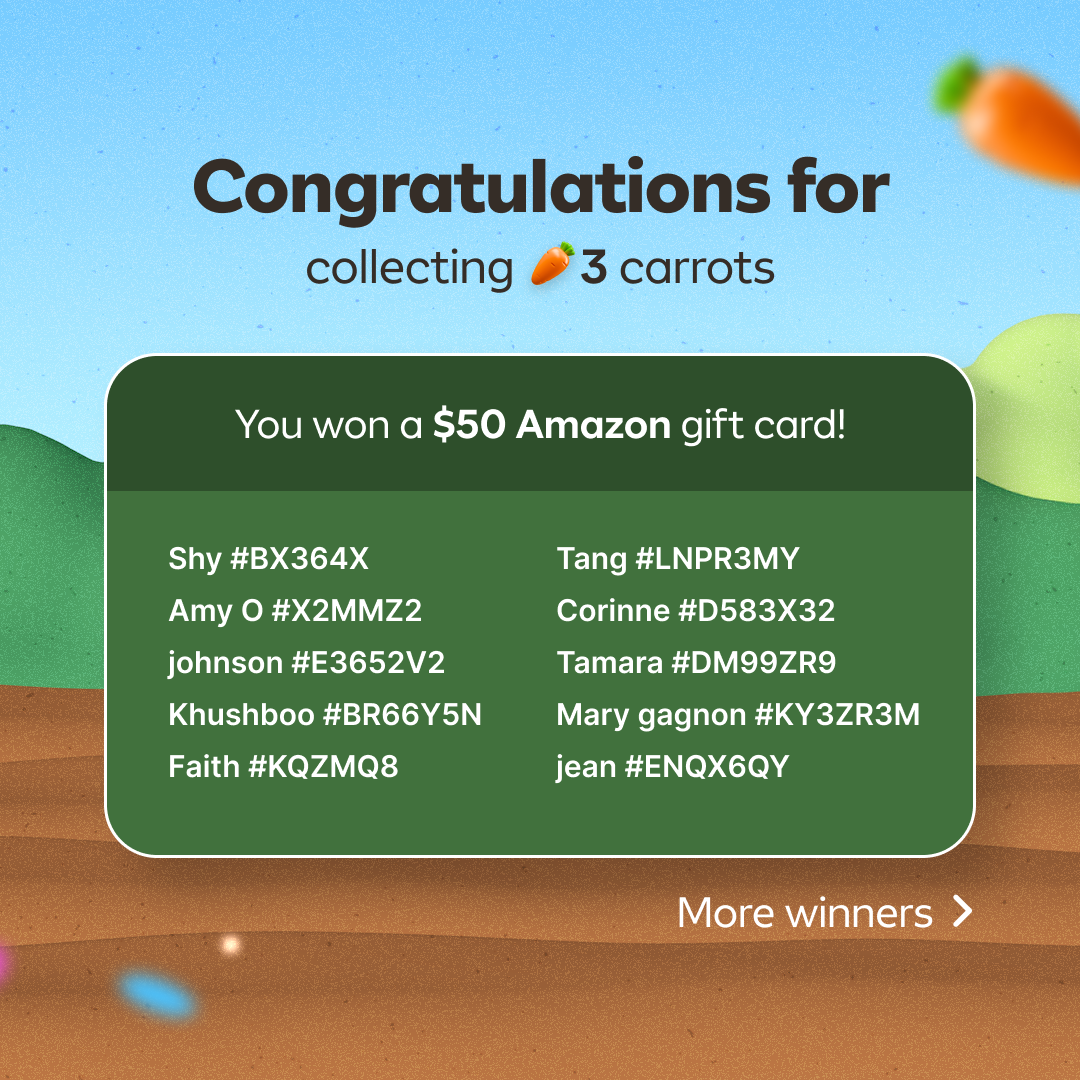 Collect The Carrots - Winner Announcement 😎 - photo 3