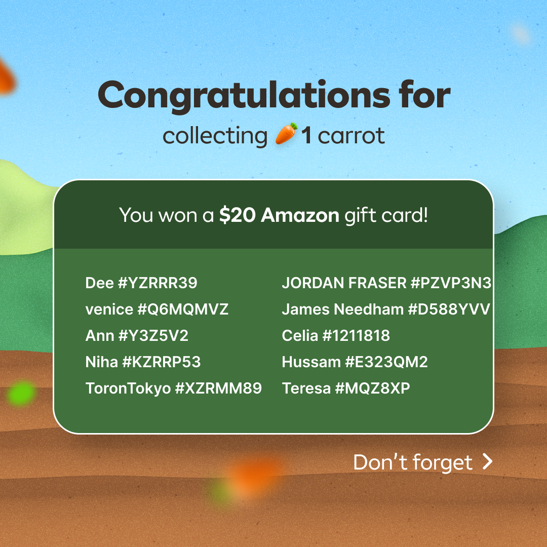 Collect The Carrots - Winner Announcement 😎 - photo 4