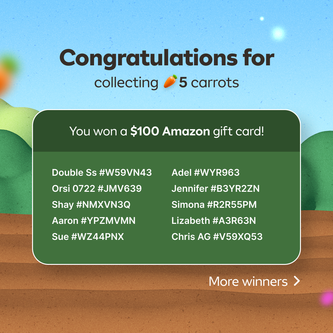 Collect The Carrots - Winner Announcement 😎 - photo 2