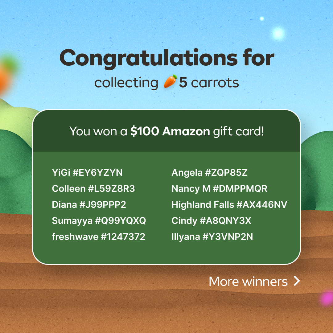 Collect The Carrots - Winner Announcement 😎 - photo 2