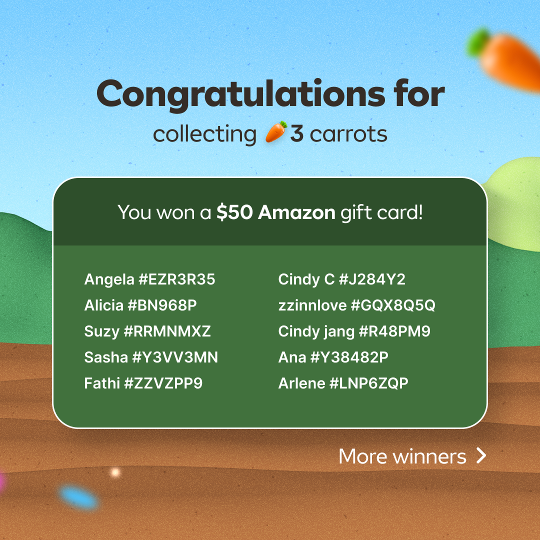 Collect the Carrots Winner Announcement 🥕 - photo 3