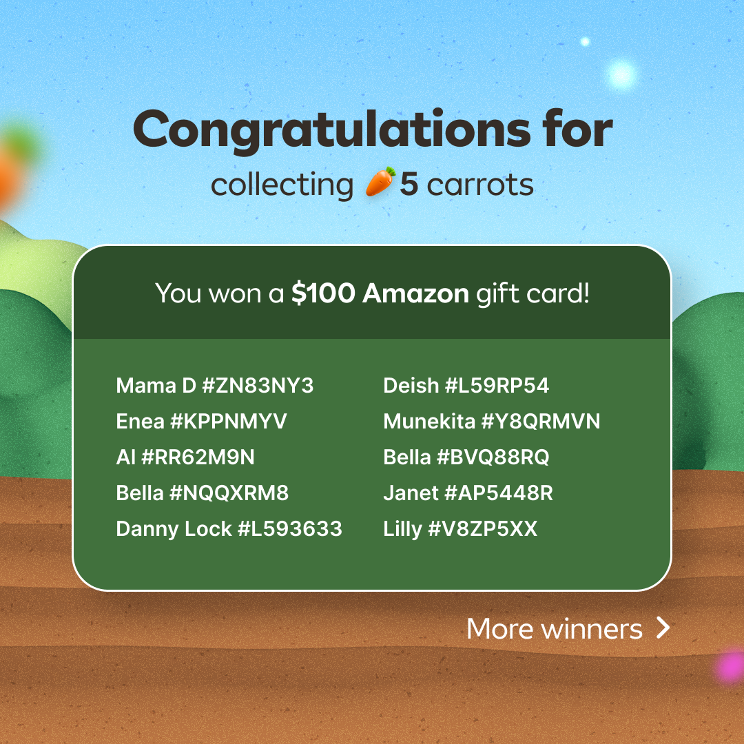 Collect the Carrots Winner Announcement 🥕 - photo 2