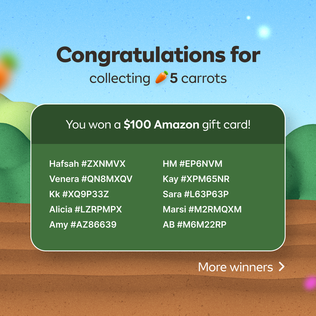 Collect the Carrots Winner Announcement 🥕 - photo 2