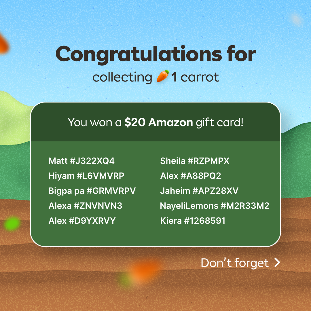 Collect the Carrots Winner Announcement 🥕 - photo 4