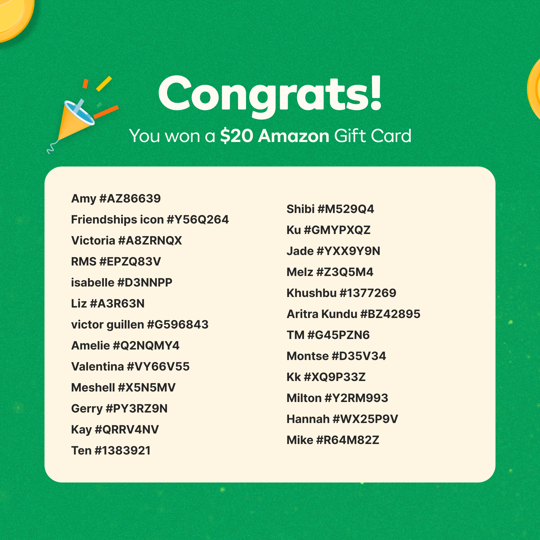 🧡 That’s a Wrap on BINGO! $20 Gift Cards Are Out - photo 5