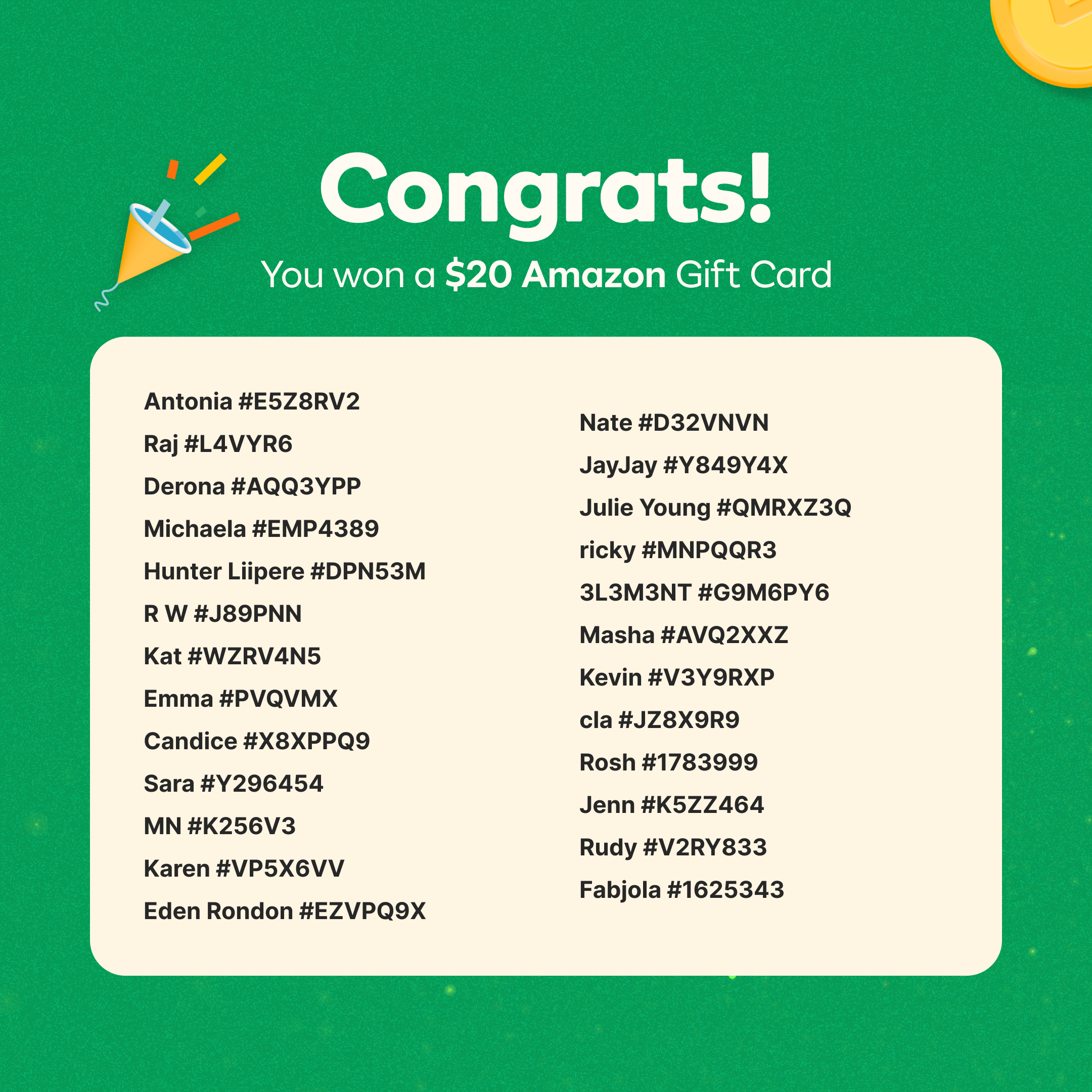 🧡 That’s a Wrap on BINGO! $20 Gift Cards Are Out - photo 4